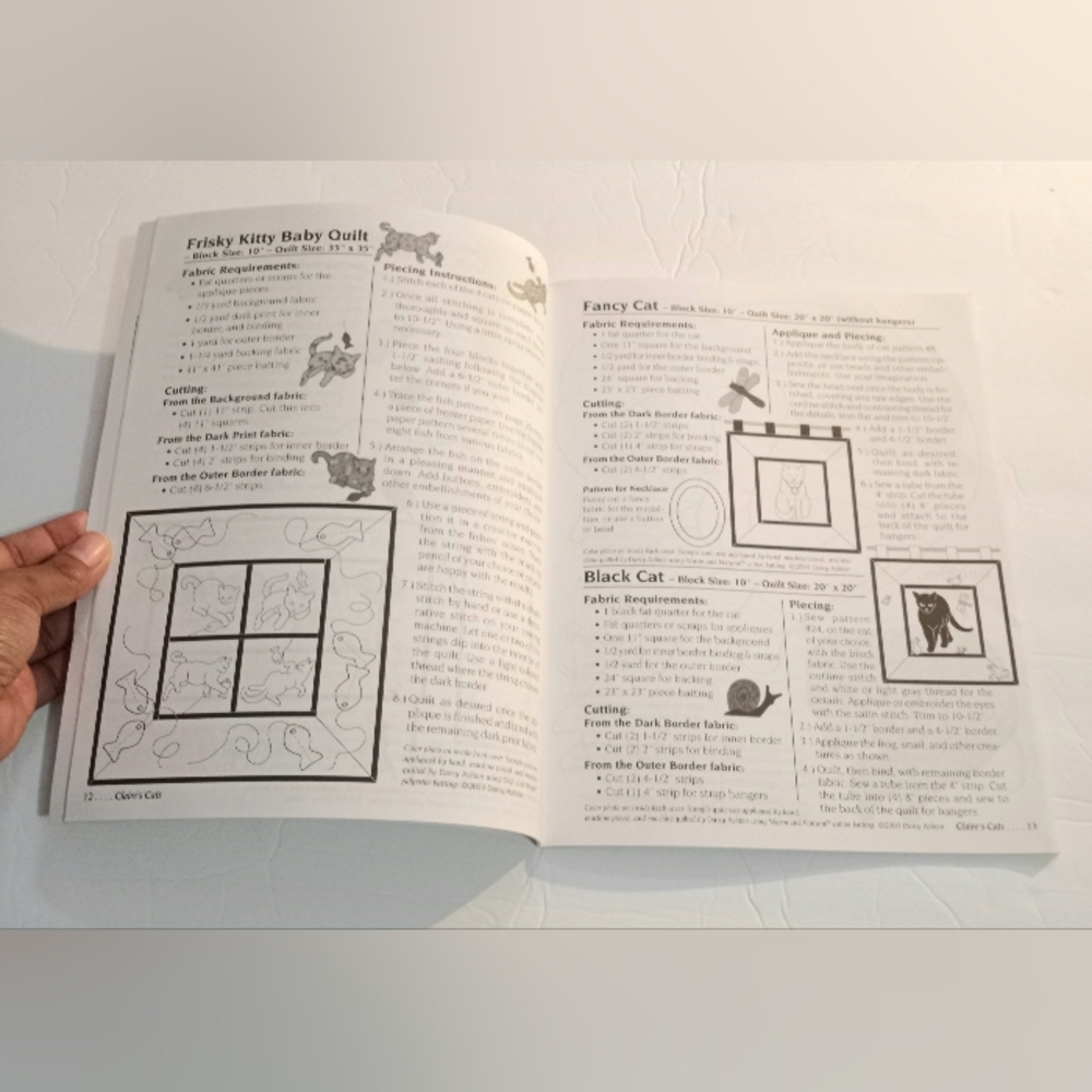 Claire's Cats 35 Quilting Designs Book by Darcy Ashton - Picture 16 of 16